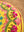 Floral on Yellow Embroidered Pouffe