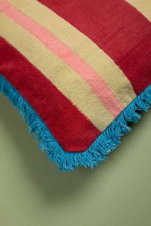 Scarlet & Beechnut Block Print Cotton Cushion Cover