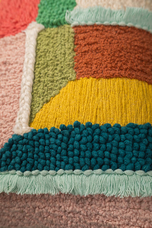 Abstract Texture Embroidered Cushion Cover