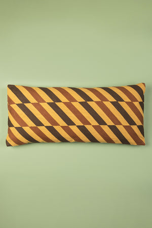Staggered Stripe Embroidered Cushion Cover