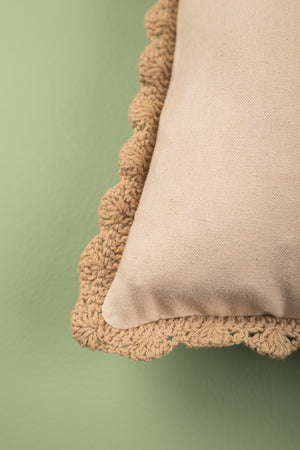 Mocha Swirl Embroidered Cushion Cover