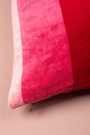 Petal Striped Velvet Cushion Cover