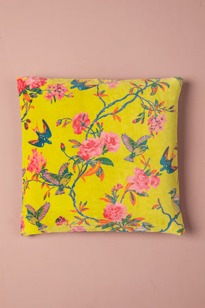 Verdant Green Velvet Cushion Cover