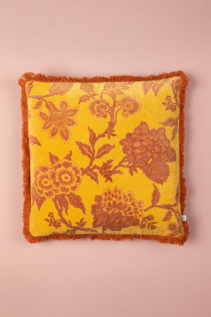 Sylvan Floral Velvet Cushion Cover