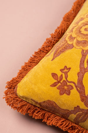 Sylvan Floral Velvet Cushion Cover
