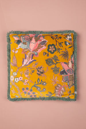 Lichen Floral Velvet Cushion Cover