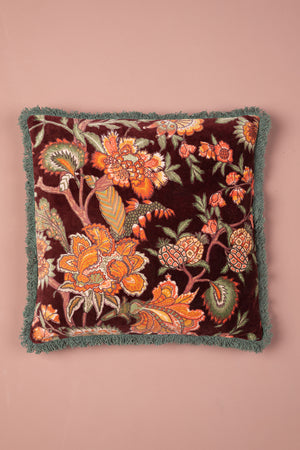 Hallow Floral Velvet Cushion Cover