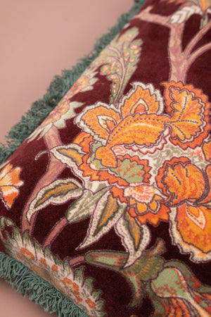 Hallow Floral Velvet Cushion Cover