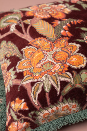 Hallow Floral Velvet Cushion Cover