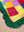 Block Colour Patchwork Cotton Cushion Cover with Frill Edge