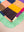 Block Colour Patchwork Cotton Cushion Cover with Frill Edge