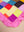 Block Colour Patchwork Cotton Cushion Cover with Frill Edge