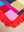 Block Colour Patchwork Cotton Cushion Cover with Frill Edge