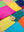 Block Colour Patchwork Cotton Cushion Cover with Frill Edge