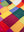 Block Colour Patchwork Cotton Cushion Cover with Frill Edge
