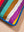 Bright Striped Patchwork Cotton Cushion Cover with Piped Edge
