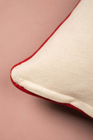White Garden Embroidered Cushion Cover