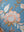 Sky Blue & Pink Hedgerow Embroidered Cushion Cover
