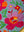 Blue & Pink Embroidered Floral Velvet Cushion Cover