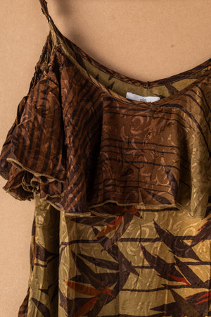 Recycled Silk Short Sleeveless Dress - Large - 06