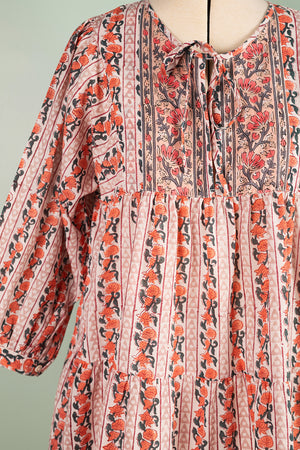 Elizabeth Pink Hand Block Printed Cotton Tunic