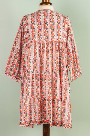 Elizabeth Pink Hand Block Printed Cotton Tunic