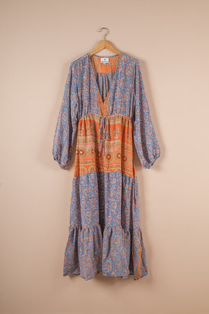 Recycled Silk Long Dress - Large - 35