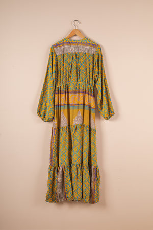 Recycled Silk Long Dress - Large - 44