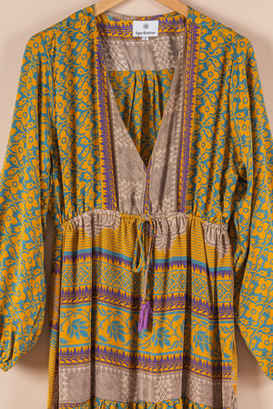 Recycled Silk Long Dress - Large - 44