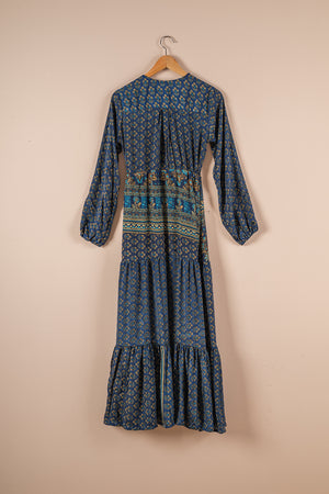 Recycled Silk Long Dress - Small - 07