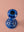 Blue Moulded Metal Ceramic Candle Holders