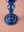 Blue Moulded Metal Ceramic Candle Holders