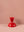 Carmine Moulded Metal Ceramic Candle Holders
