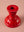 Carmine Moulded Metal Ceramic Candle Holders