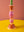 Pink Stripe Hand Painted Wooden Candle Holder