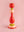 Red & Pink Hand Painted Wooden Candle Holder