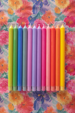 'Dawn 'til Dusk' Set of Twelve Dinner Candles