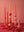 'Sunrise' Set of Six Twisted Dinner Candles