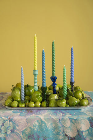 'Coast' Set of Six Twisted Dinner Candles