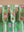 Taffy Pink Florals on Laurel Green Block Print Single Curtain