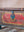 Red and Blue Reclaimed Wooden Chest with Brass Trim