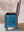Red and Blue Reclaimed Wooden Chest with Brass Trim