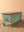 Blue Reclaimed Wooden Chest with Brass Trim