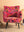 Cerise Bird of Paradise Velvet Armchair