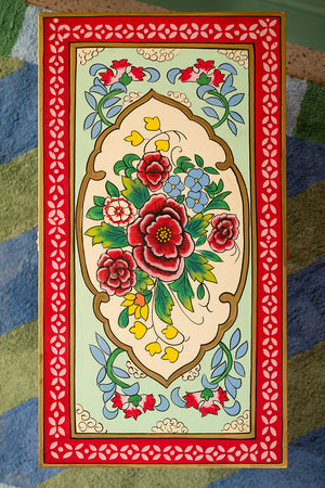 Rose Bouquet Hand Painted Trunk