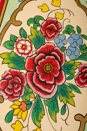 Rose Bouquet Hand Painted Trunk