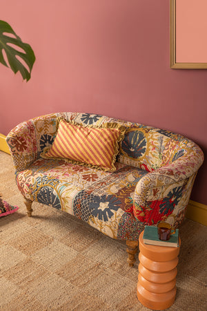 Embroidered Kantha Panelled Cocktail Sofa