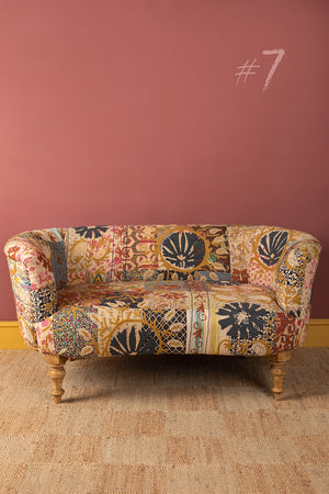 Embroidered Kantha Panelled Cocktail Sofa