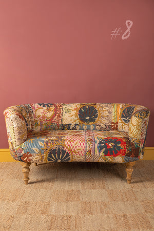 Embroidered Kantha Panelled Cocktail Sofa