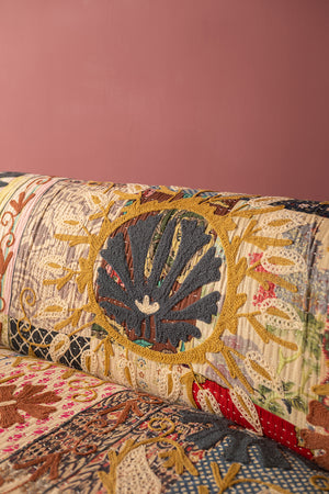 Embroidered Kantha Panelled Cocktail Sofa